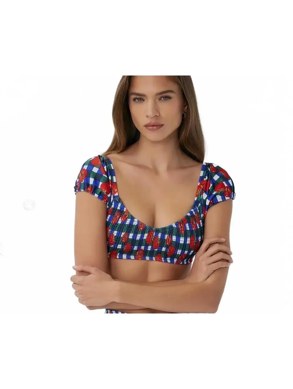 NWT Hutch Marin Swim Top Women's Size M Tomatoes